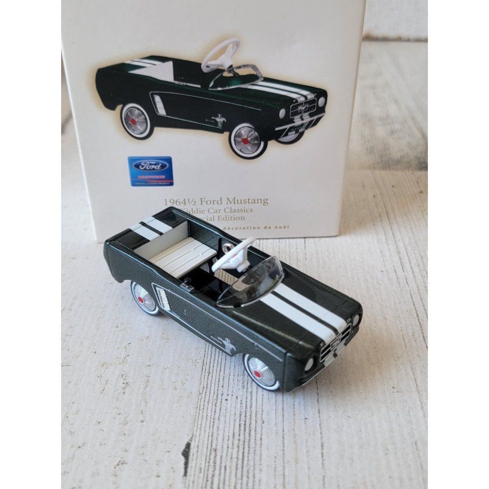 Hallmark Special edition 1964 1/2 Ford Mustang kiddie car classic ornament Xmas